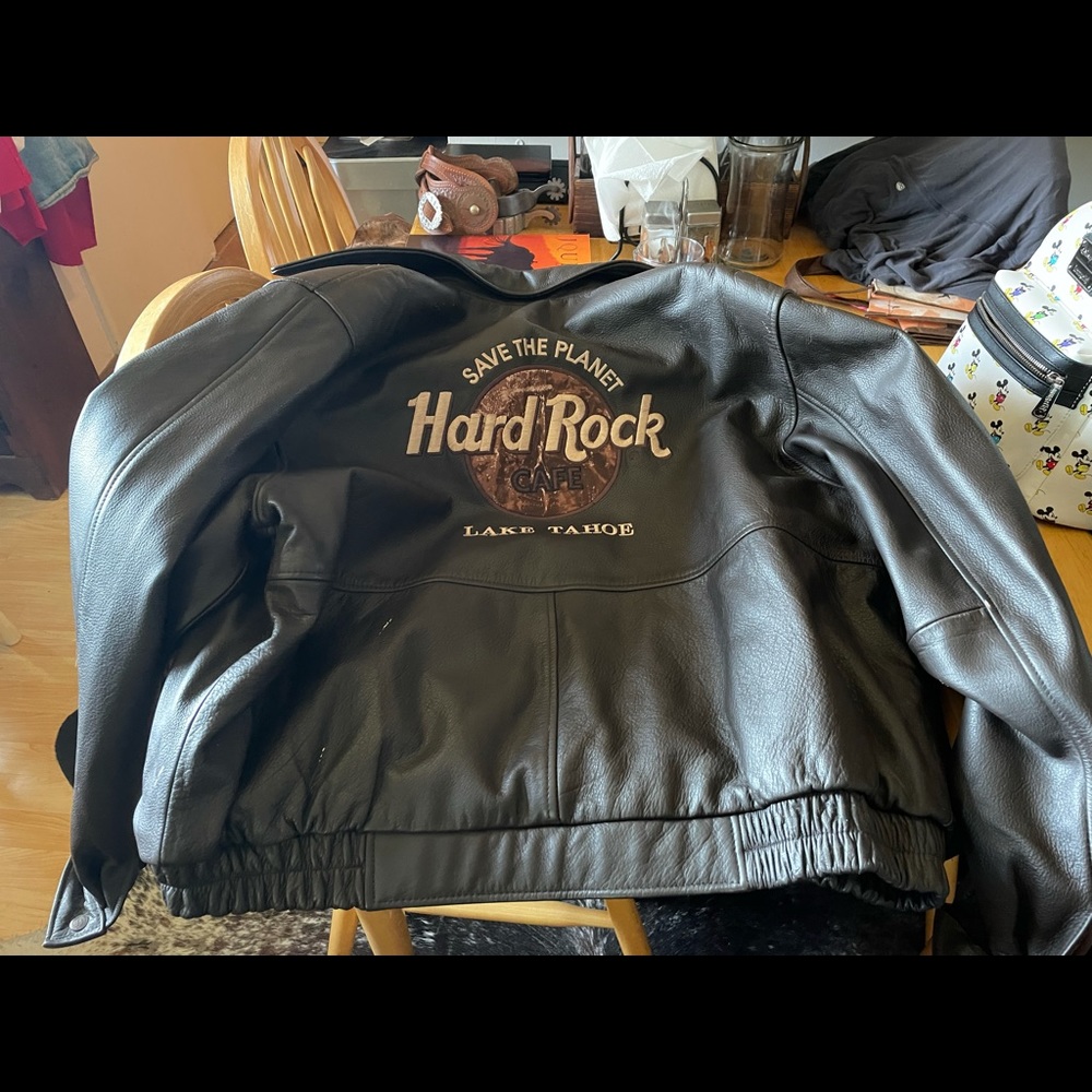 Hard Rock Cafe Leather jacket from Lake Tahoe.